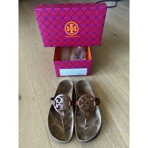 TORY BURCH MILLER CLOUD SANDAL CLASSIC CUOIO SIZE 7.5